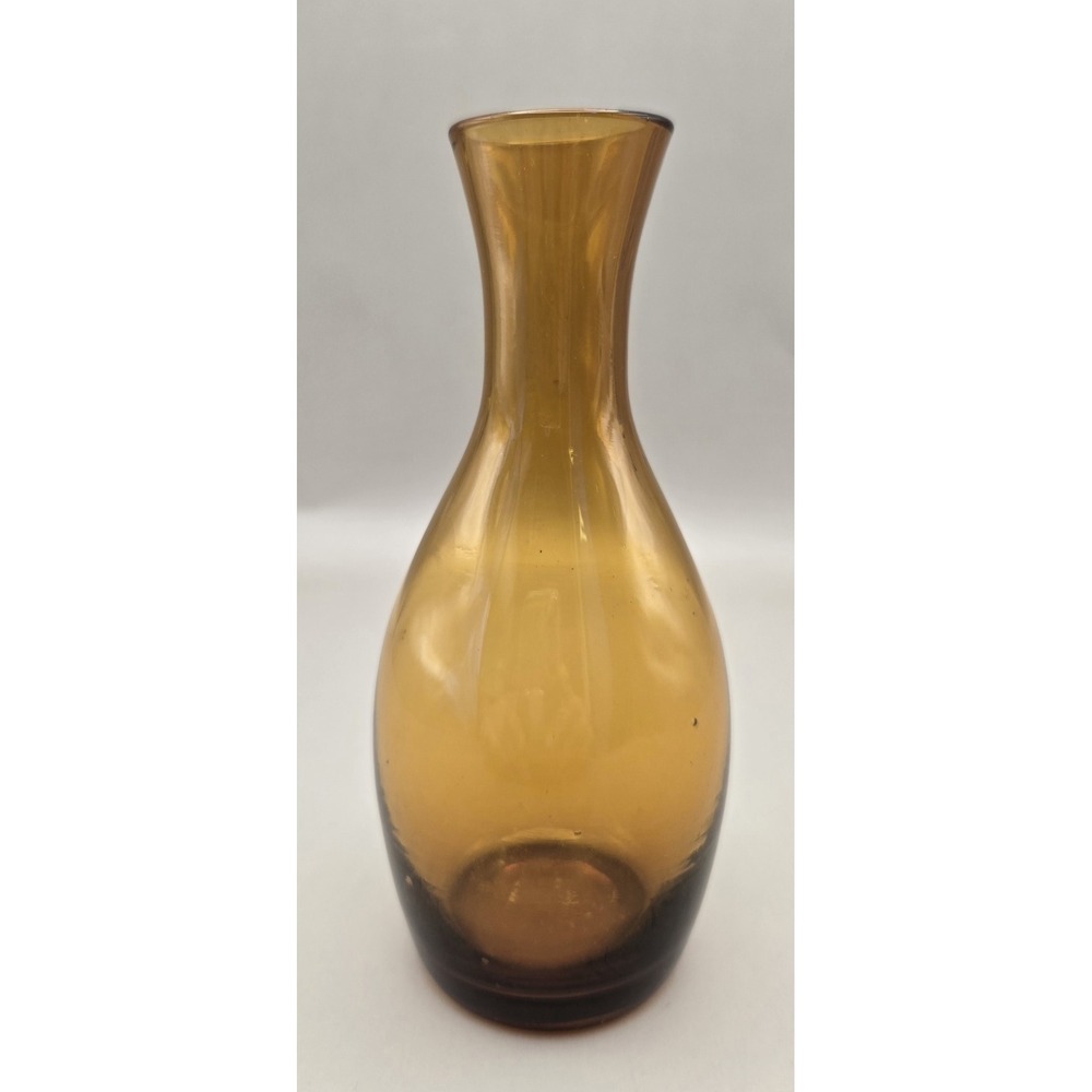 Amber Bud Vase 5.5" Tall Hand-blown B#24